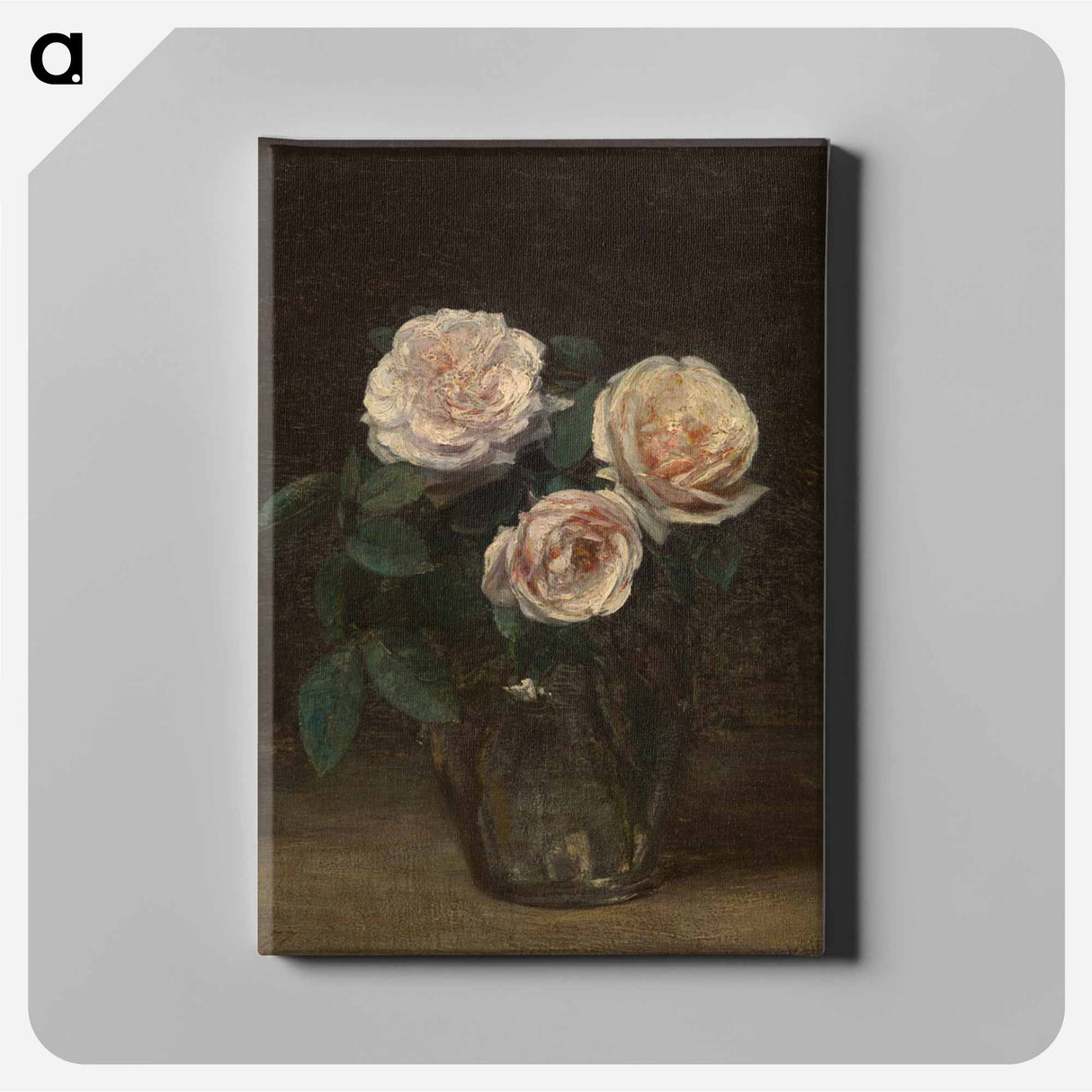 Still Life with Roses - アンリ ファンタン ラトゥール Canvas.