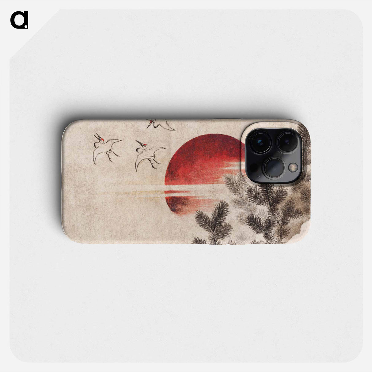 Katsushika Hokusai's birds and sunset - Katsushika Hokusai Phone Case.