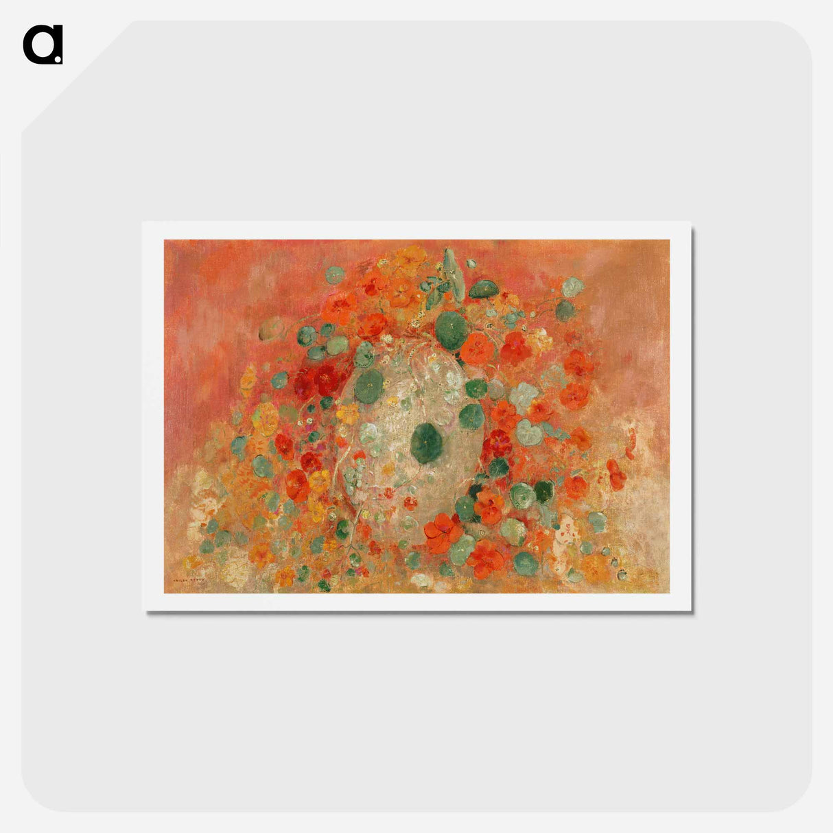 アートポストカード-Nasturtiums - オディロン ルドン Postcard.