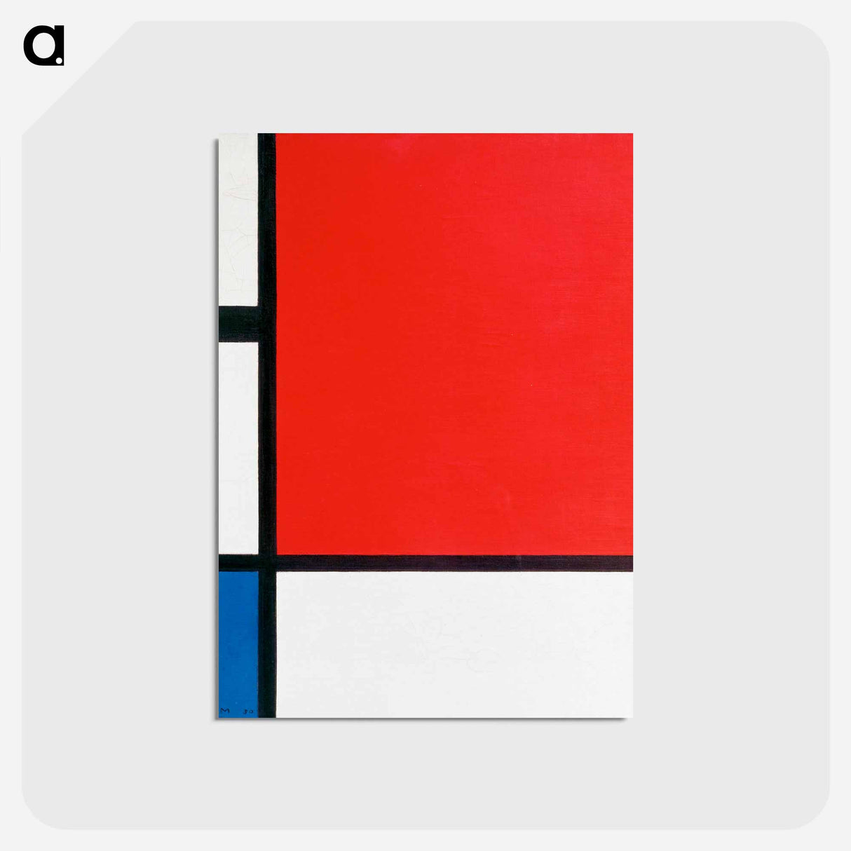 Composition with Red, Blue, and Yellow - ピエト モンドリアン Postcard.
