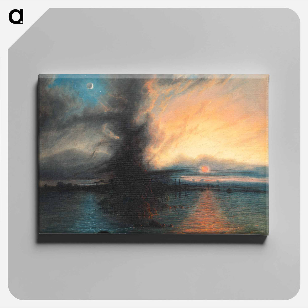 The Rock of Salvation - サミュエル コールマン Canvas.