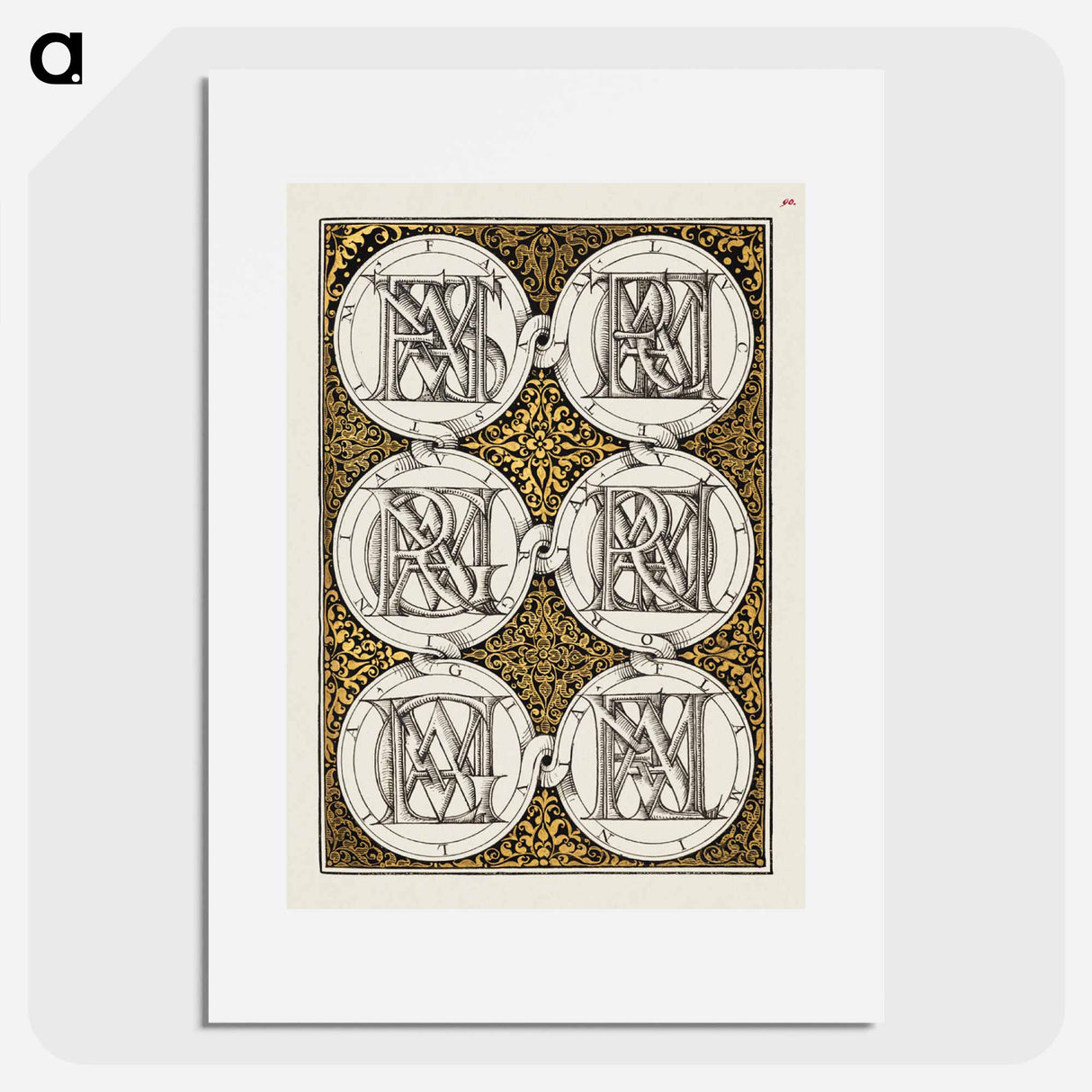 アートポスター-Superimposed Letters Spelling the Names of Illustrious Women of Ancient Rome
- 書道のお手本 Poster.