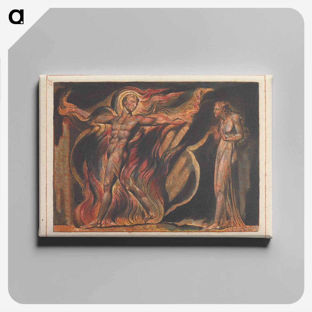 Jerusalem, Plate 26, "Such Visions Have...." - William Blake Canvas.