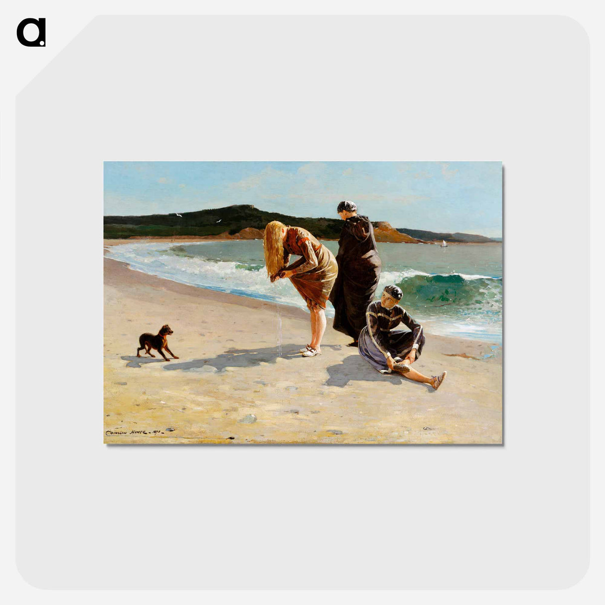 アートポストカード-Eagle Head, Manchester, Massachusetts (High Tide) - ウィンスロー ホーマー Postcard.
