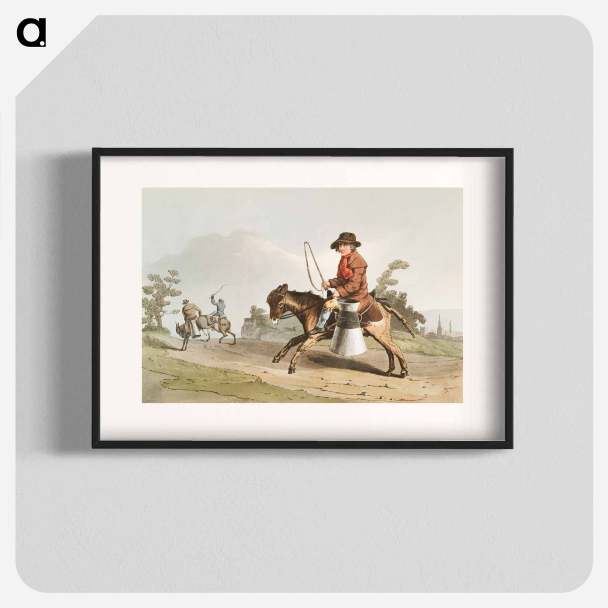 Illustration of the milk boy from The Costume of Yorkshire - 19世紀のヨークシャー Poster.