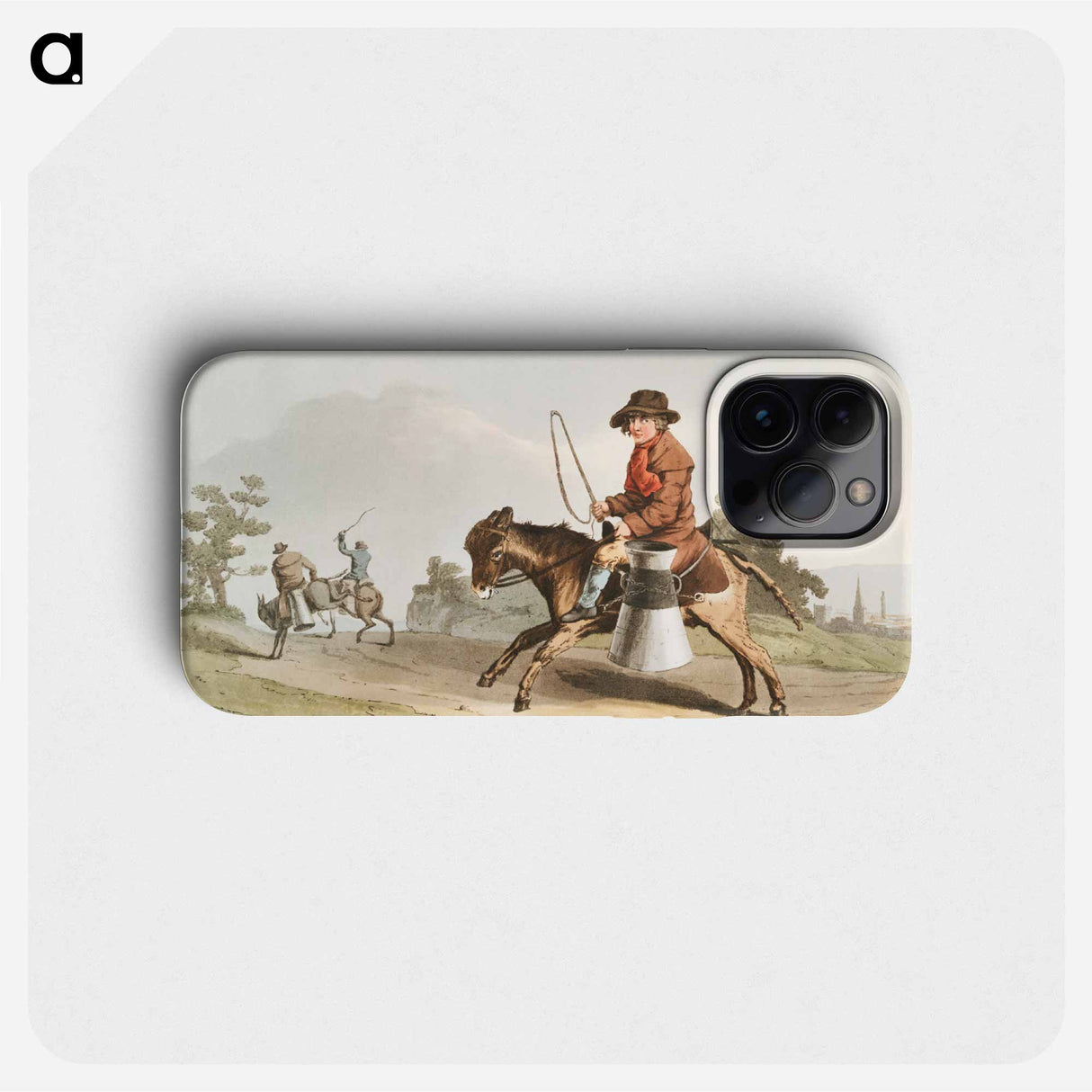 Illustration of the milk boy from The Costume of Yorkshire - 19世紀のヨークシャー Phone Case.