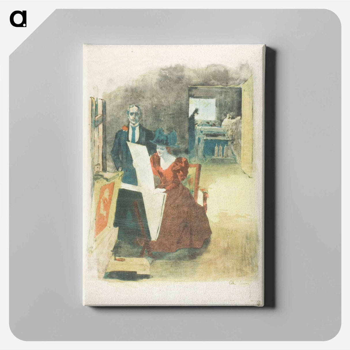 The Painters-Lithographers - アレクサンドル ルノア Canvas.