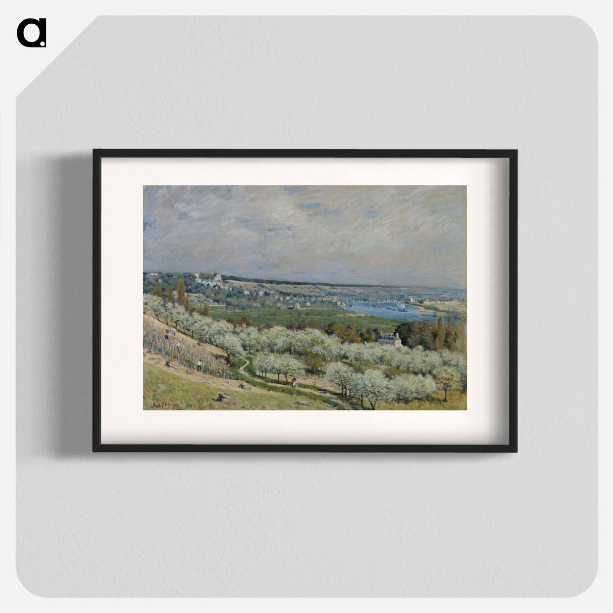 The Terrace at Saint-Germain, Spring - アルフレッド シスレー Poster.