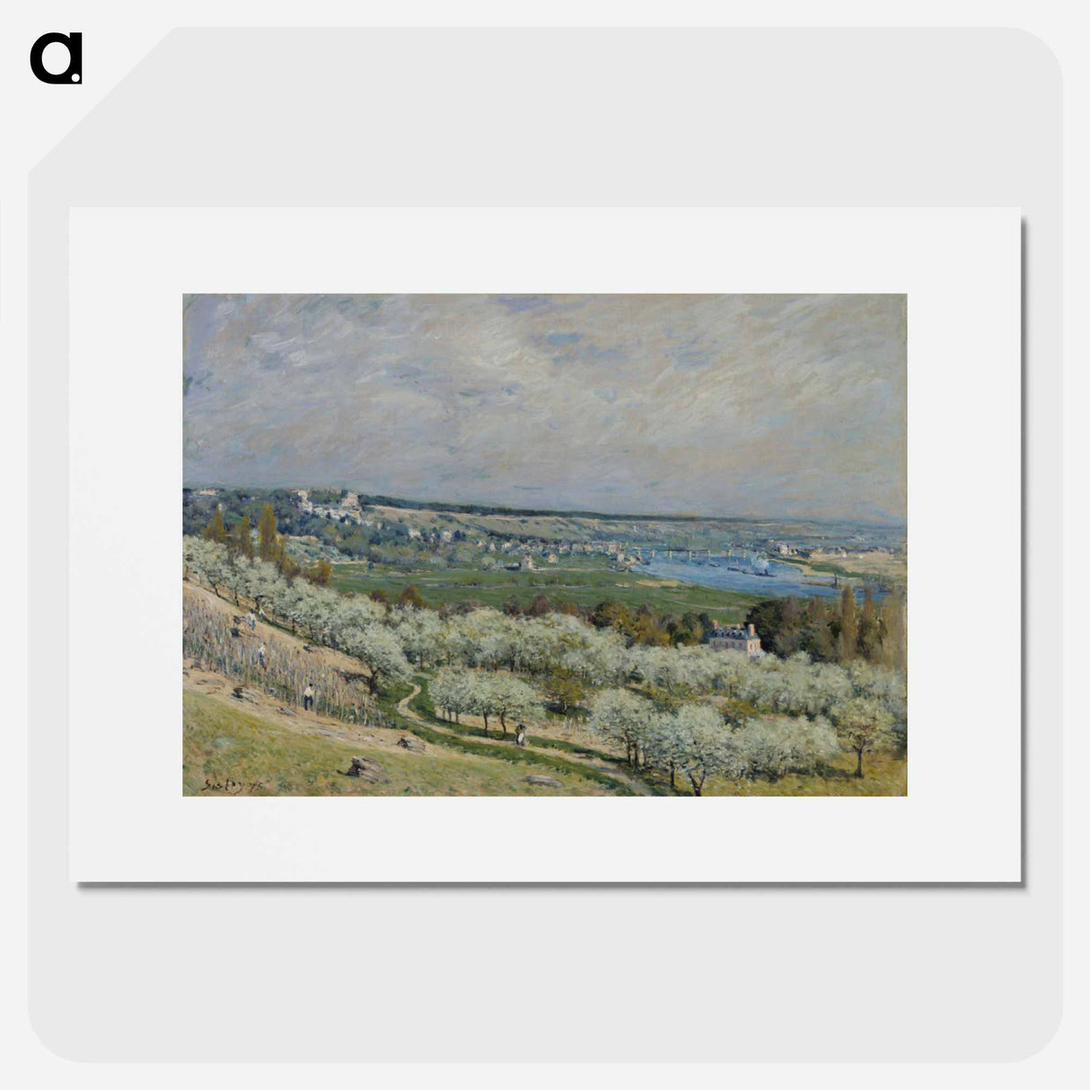 The Terrace at Saint-Germain, Spring - アルフレッド シスレー Poster.