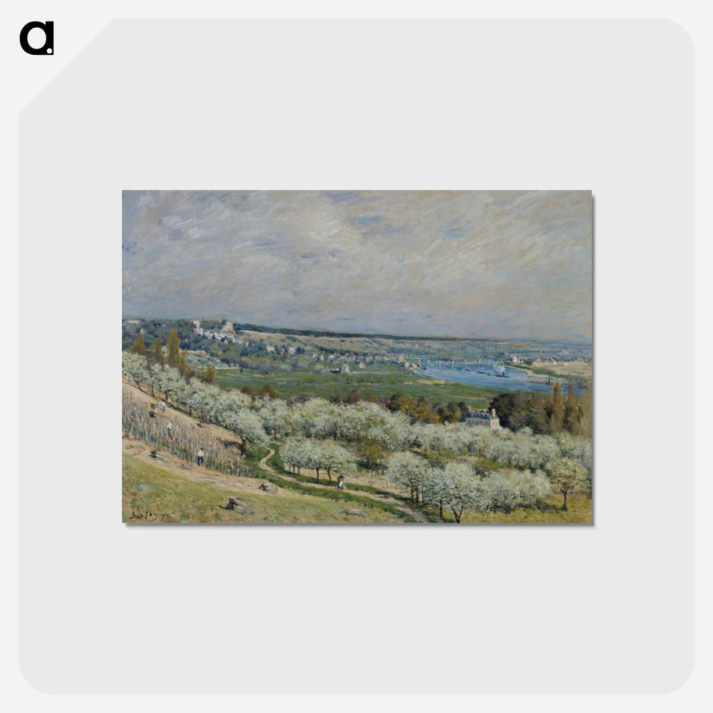 The Terrace at Saint-Germain, Spring - アルフレッド シスレー Postcard.