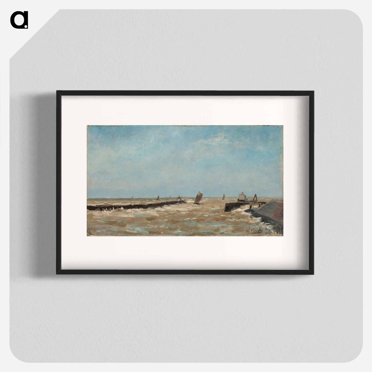 A belgian harbour - アルフレッド ウィリアム フィンチ Poster.