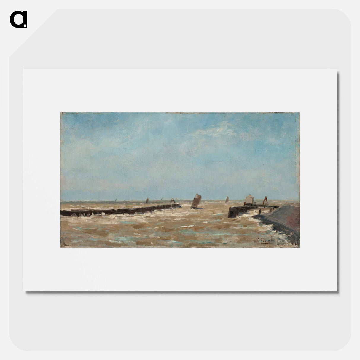 A belgian harbour - アルフレッド ウィリアム フィンチ Poster.