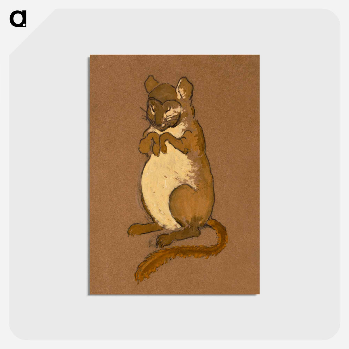 アートポストカード-Dormouse Costume Design for Alice in Wonderland - 不思議の国のアリス Postcard.