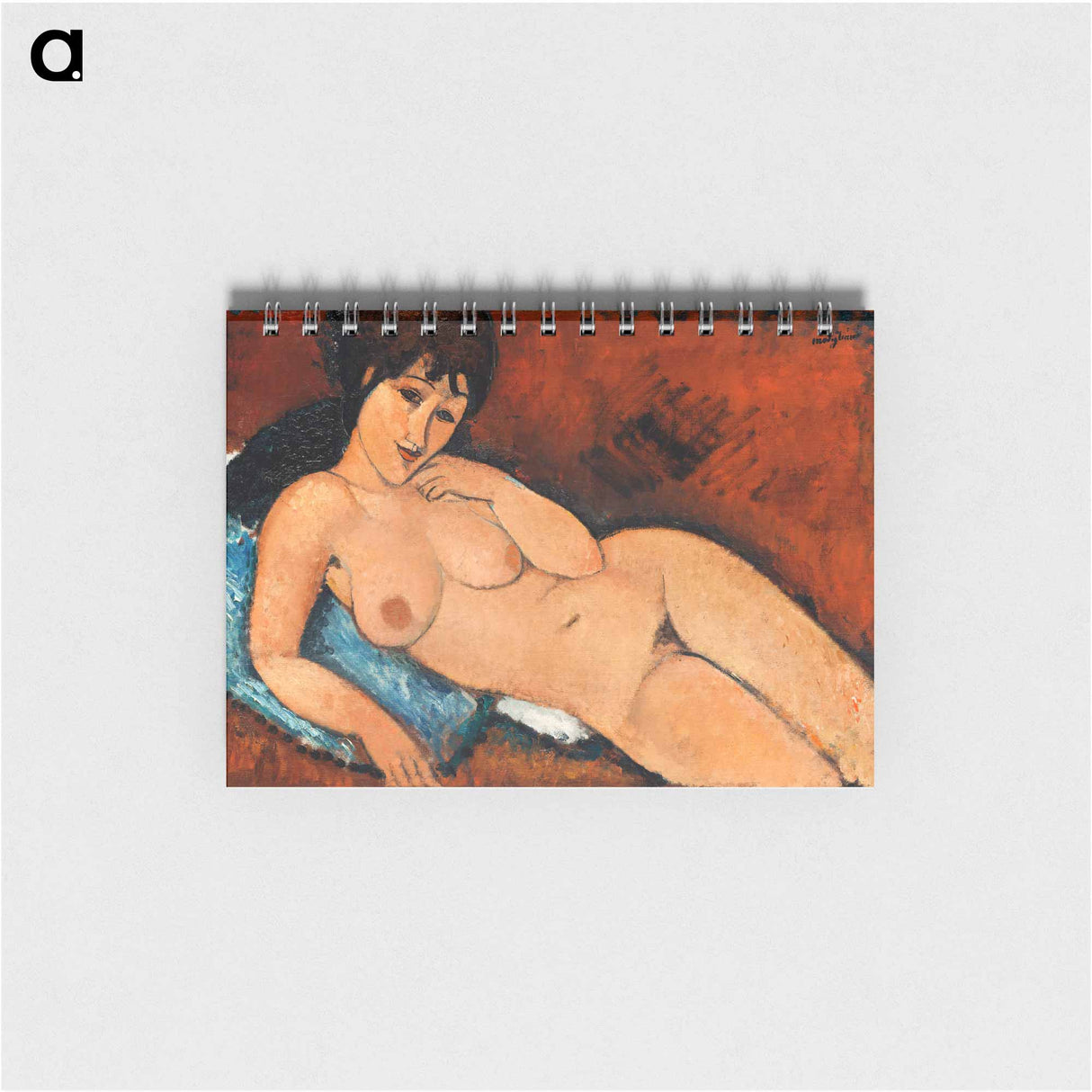 Nude on a Blue Cushion - アメデオ モディリアーニ Memo.