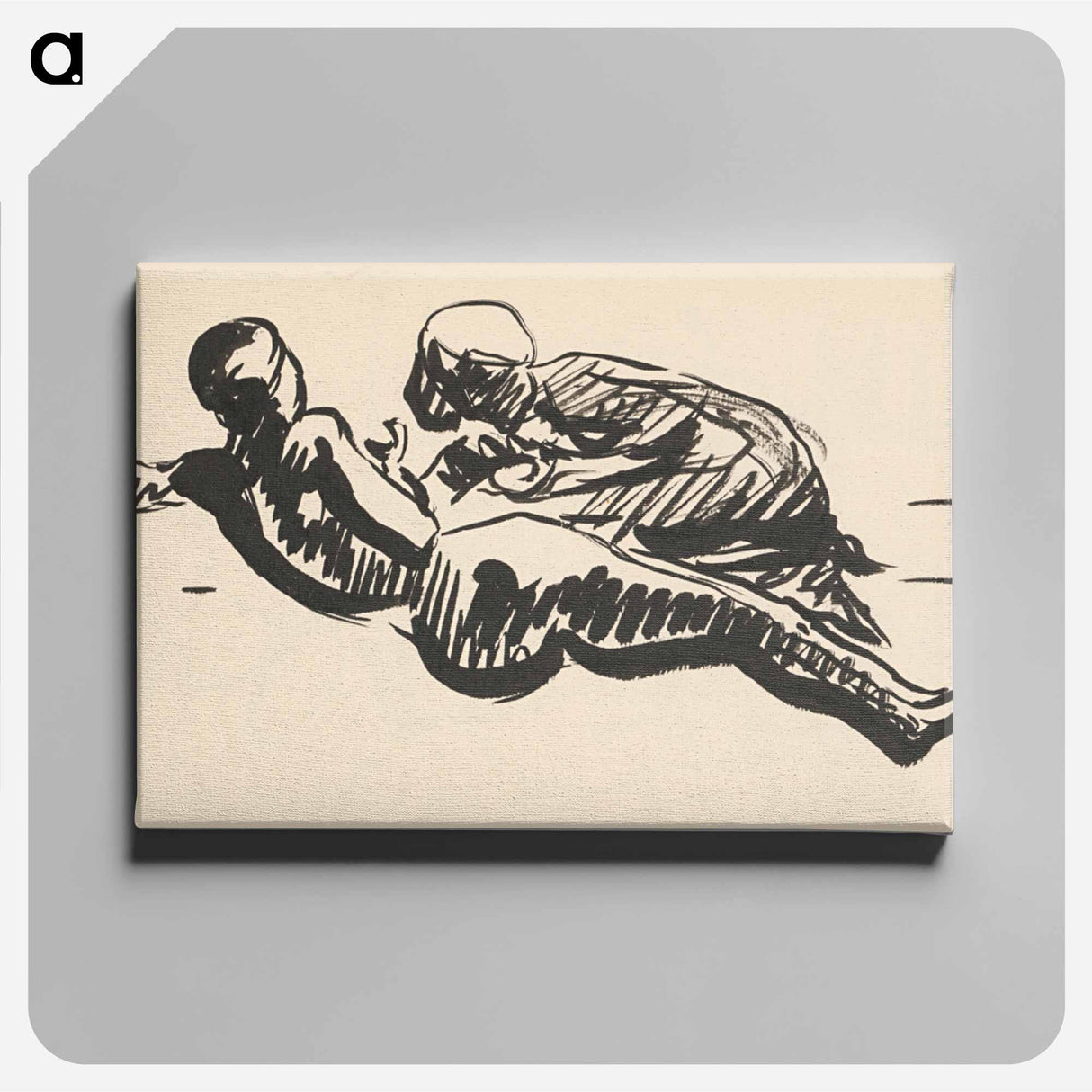 Sketchbook 19 two reclining figures - アーノルド ピーター ワイズ クビンチャン Canvas.