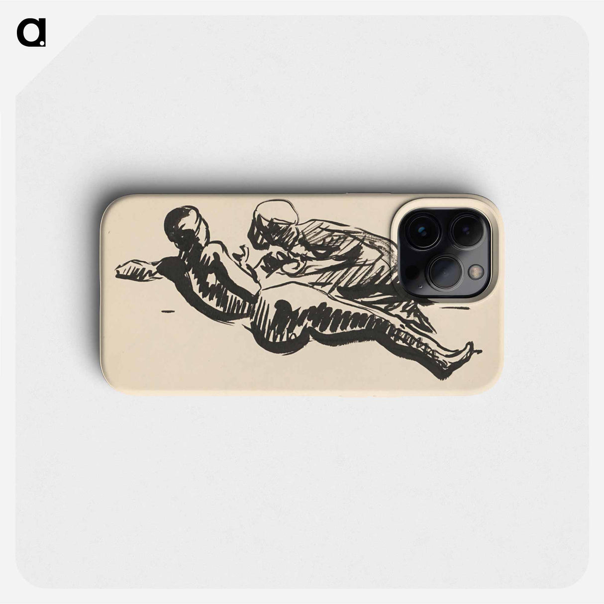Sketchbook 19 two reclining figures - アーノルド ピーター ワイズ クビンチャン Phone Case.