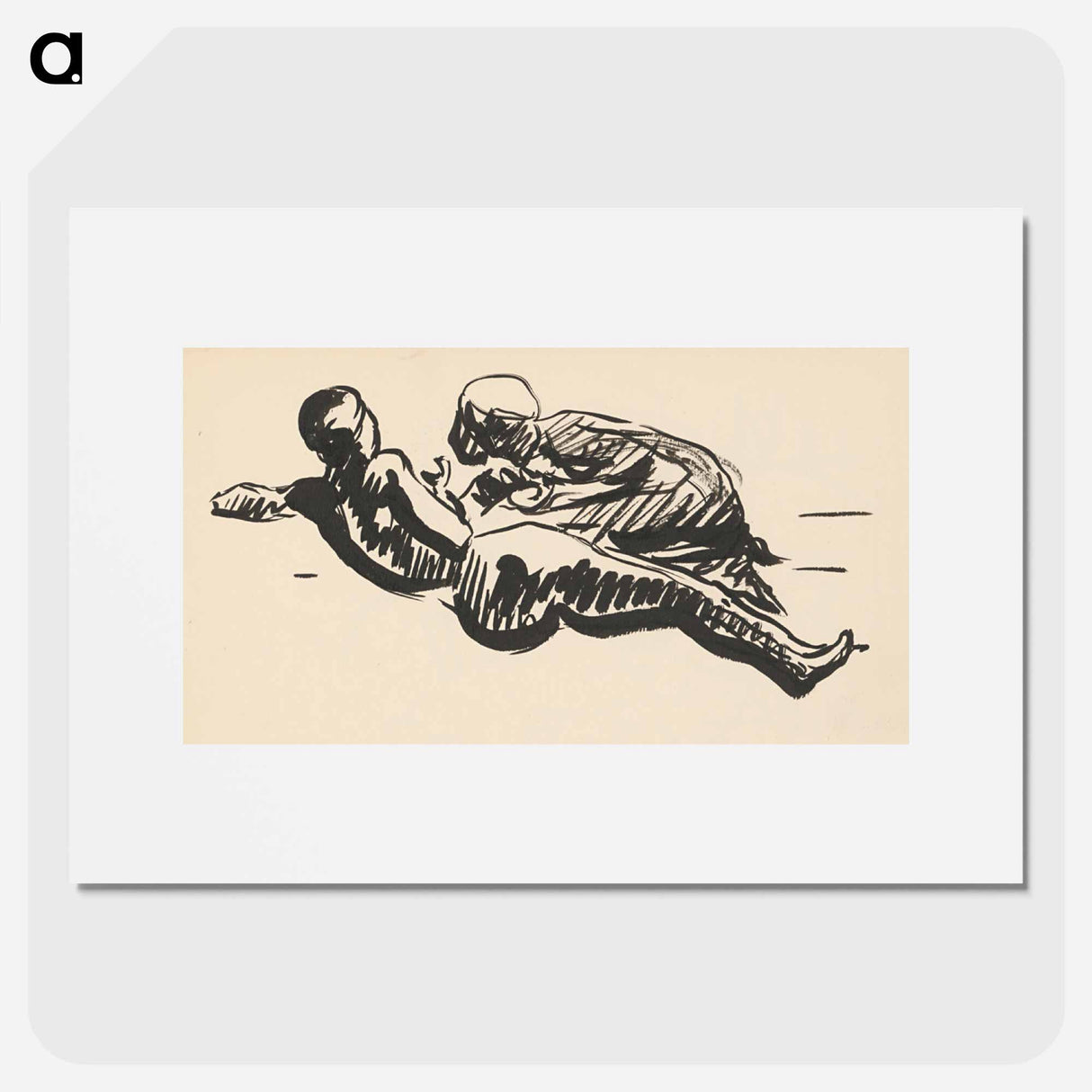 Sketchbook 19 two reclining figures - アーノルド ピーター ワイズ クビンチャン Poster.