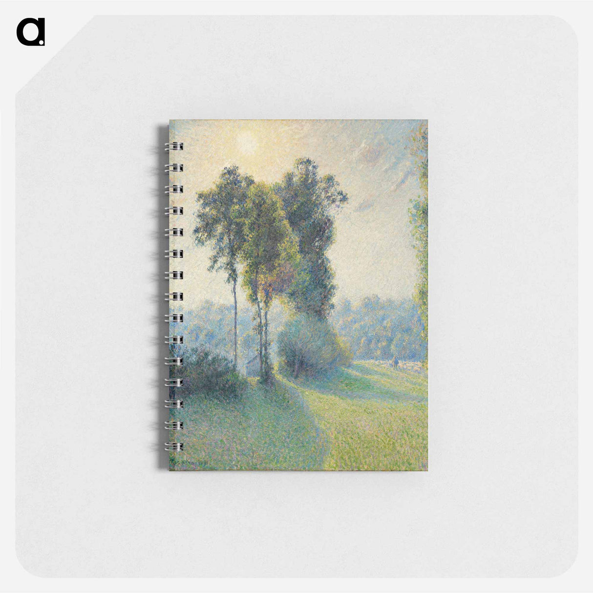 Landscape at Saint-Charles, near Gisors, Sunset - カミーユ ピサロ Memo.