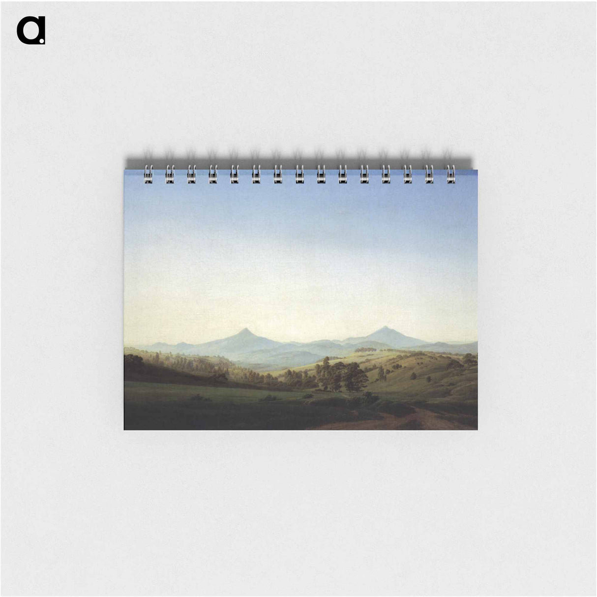 アートメモ帳-Bohemian Landscape with Mount Milleschauer - カスパー ダーヴィト フリードリヒ Memo.