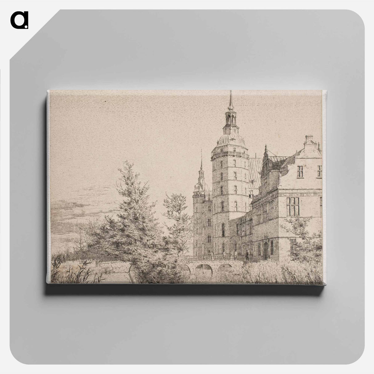 Frederiksborg Castle.Party at Møntbroen - クリステン ケプケ Canvas.
