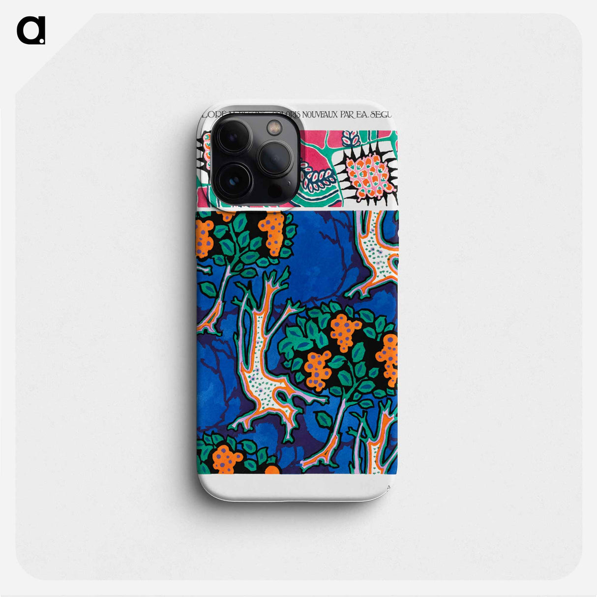 Floral colorful background, vintage art deco & art nouveau background, plate no. 2. - E.A.セギー Phone Case.
