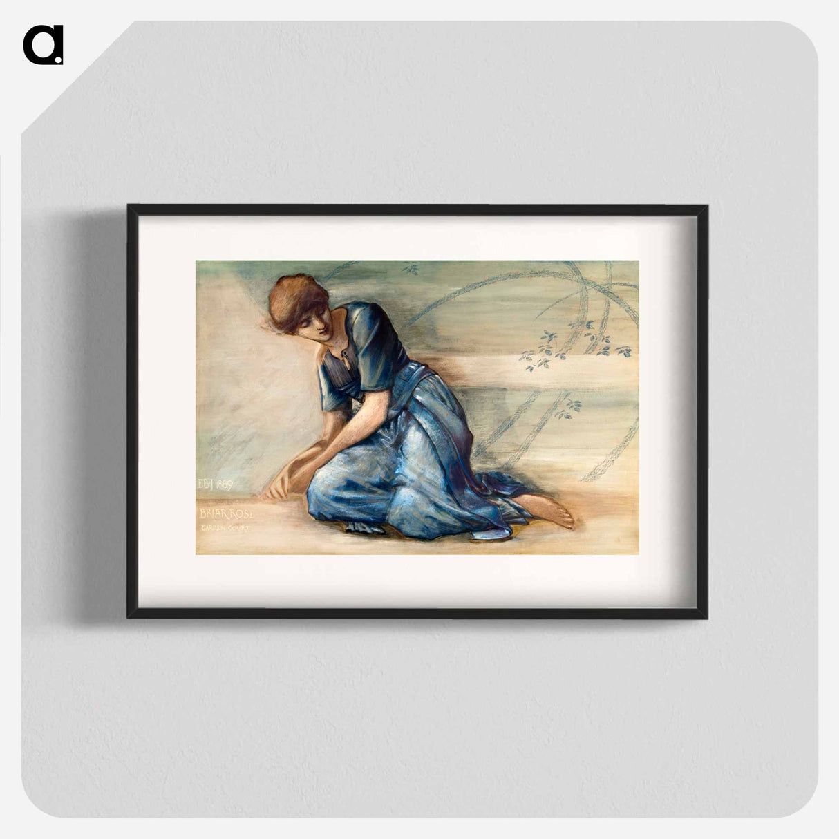 The Briar Rose Series - Study for 'The Garden Court' - エドワード バーン ジョーンズ Poster.