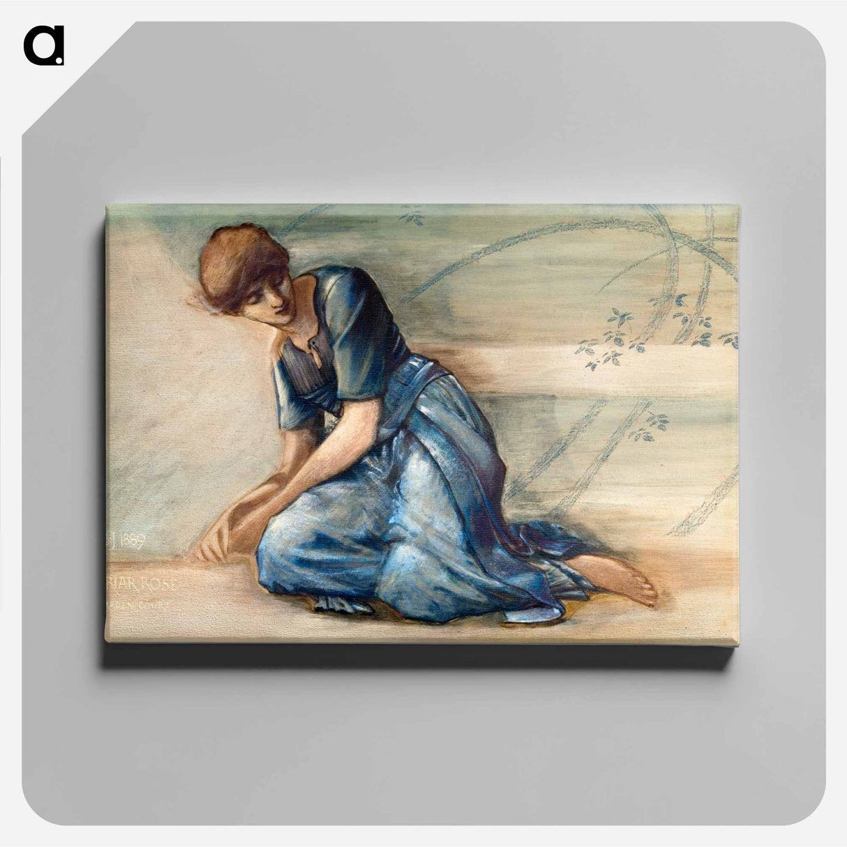The Briar Rose Series - Study for 'The Garden Court' - エドワード バーン ジョーンズ Canvas.