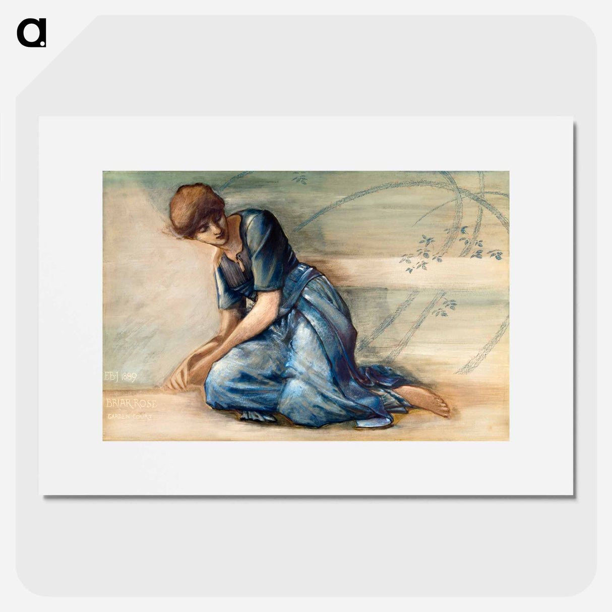 The Briar Rose Series - Study for 'The Garden Court' - エドワード バーン ジョーンズ Poster.