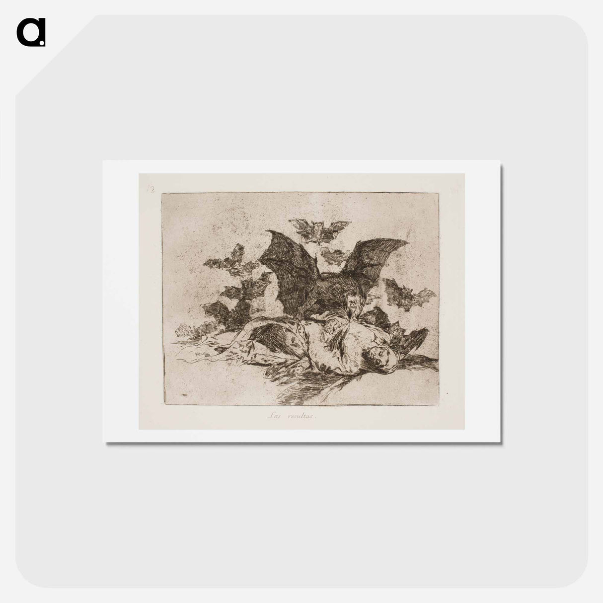 アートポストカード-The result - フランシスコ デ ゴヤ Postcard.
