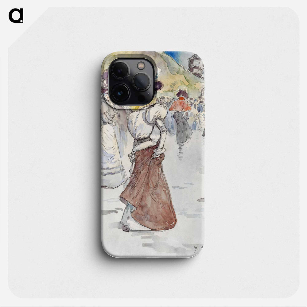 Walkers in front of the Galette mill - アンリ ソム Phone Case.