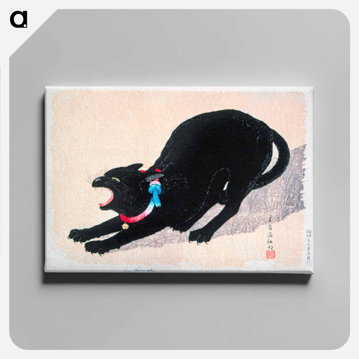 アートパネル-Black Cat Hissing - 高橋 宏明 Canvas.