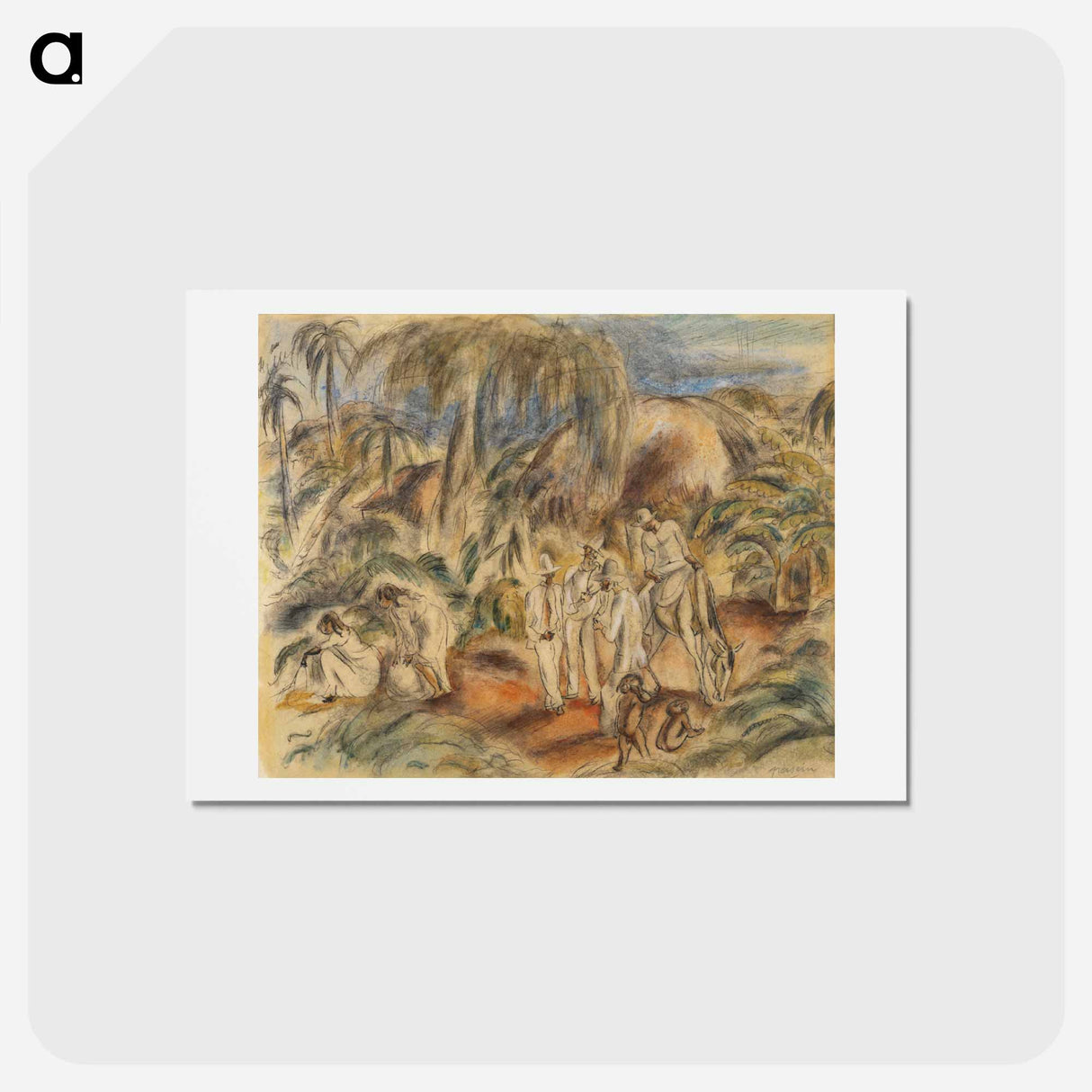 アートポストカード-Figures in Tropical Landscape
- ジュール パスキン Postcard.