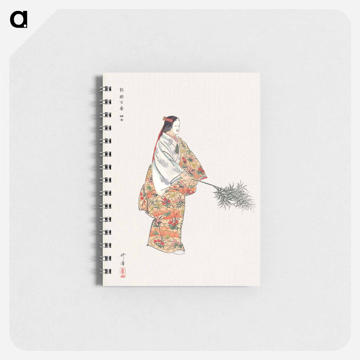アートメモ帳-Actor in the No Play Hanjo by Kogyo Tsukioka - 月岡 工業 Memo.