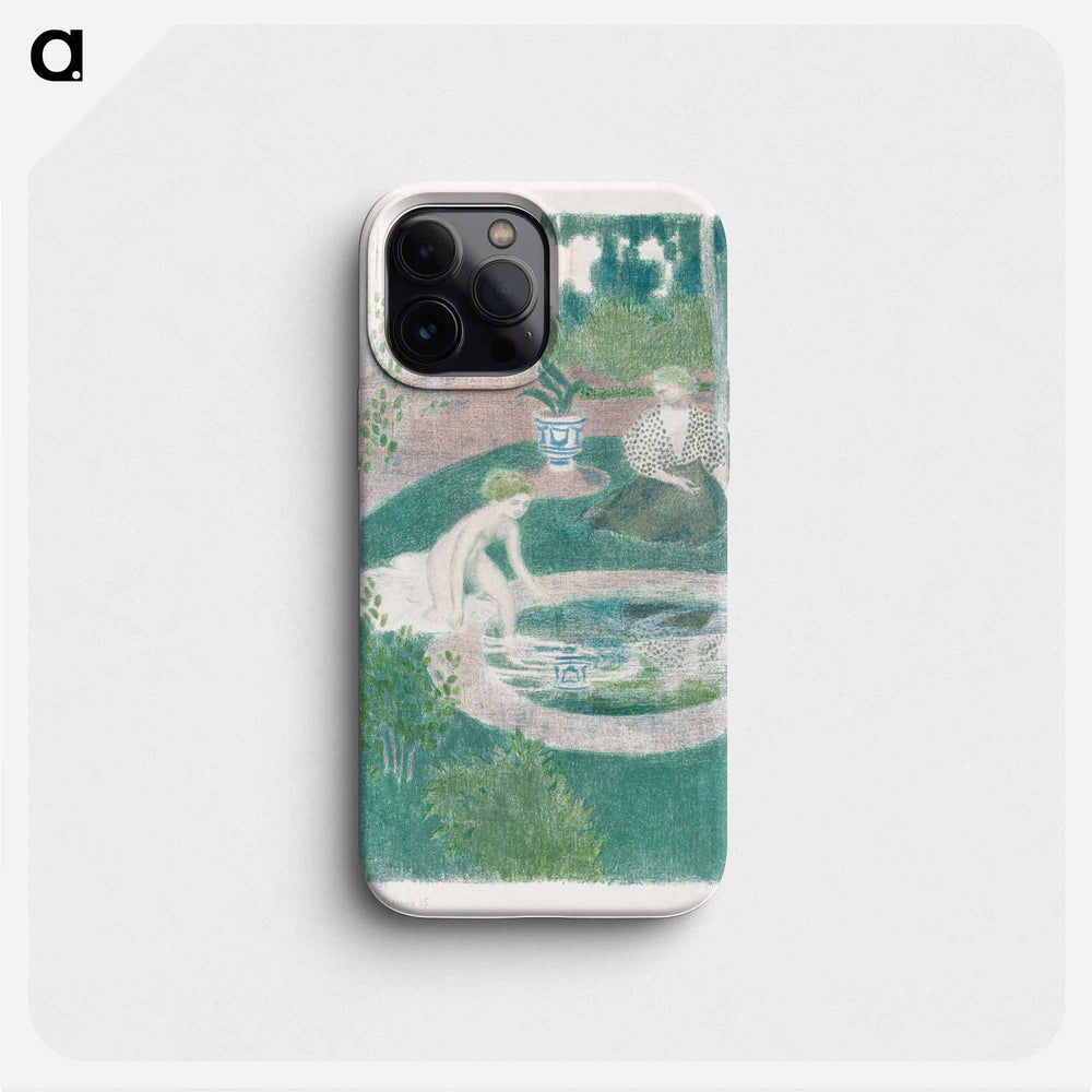The reflection in the fountain - Maurice Denis Phone Case.