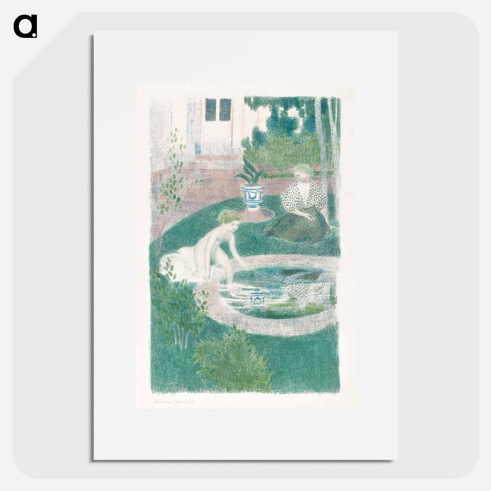 The reflection in the fountain - Maurice Denis Poster.