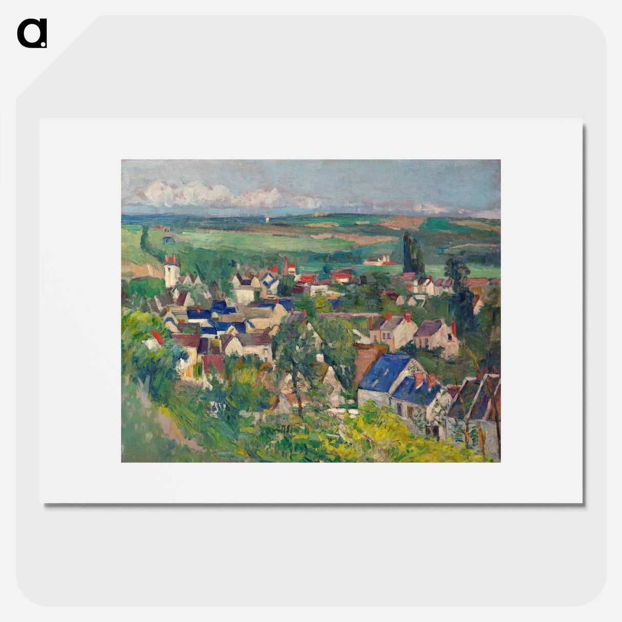 アートポスター-Auvers, Panoramic View - ポール セザンヌ Poster.