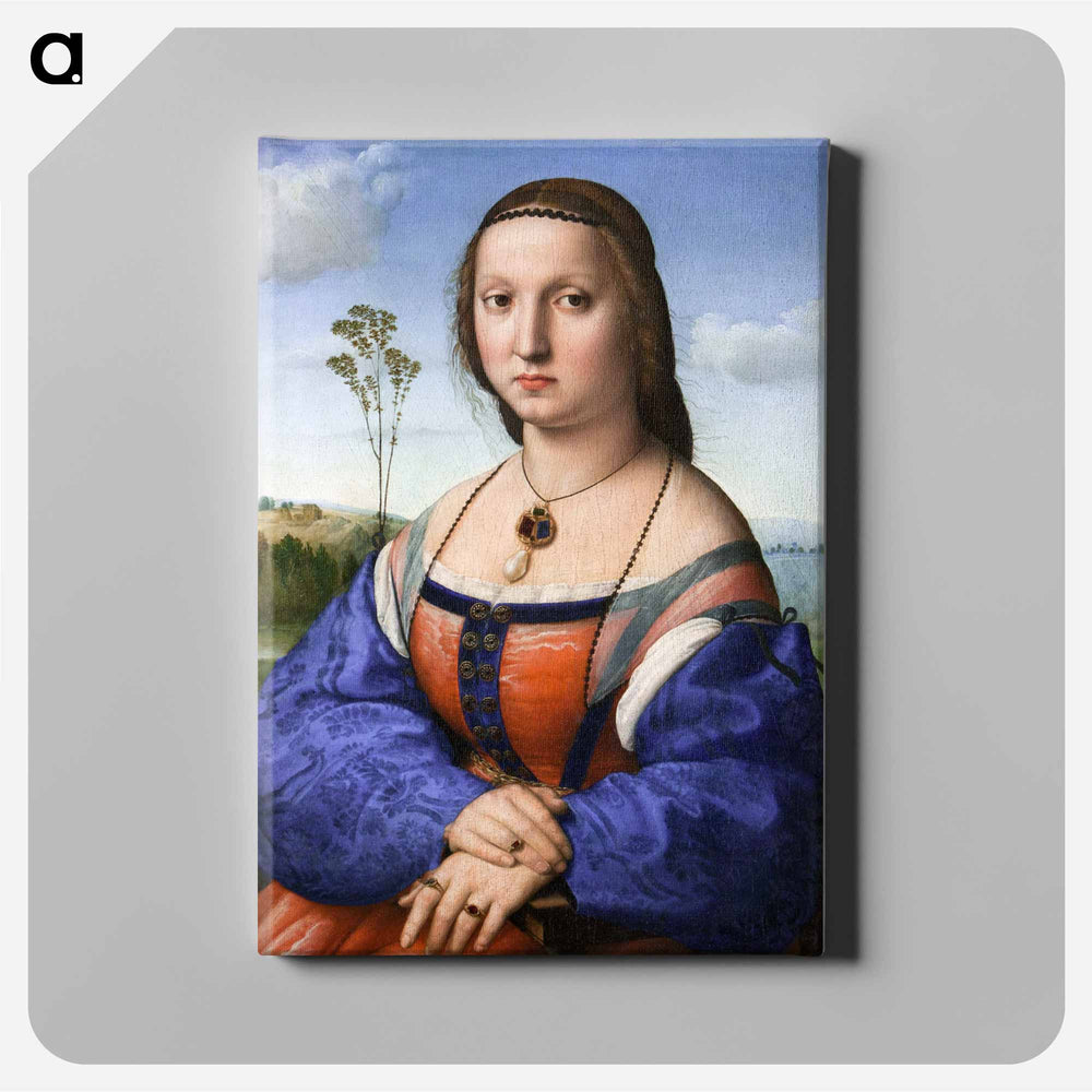 Raphael's Portrait of Maddalena Strozzi Doni - ラファエロ サンティ Canvas.