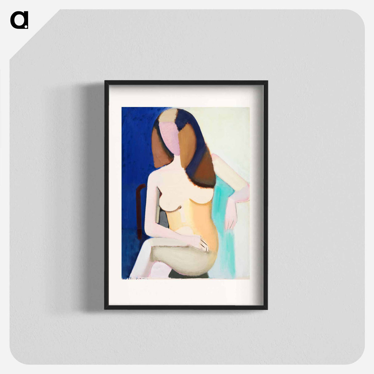 Seated female model - Wilhelm Lundström Poster.