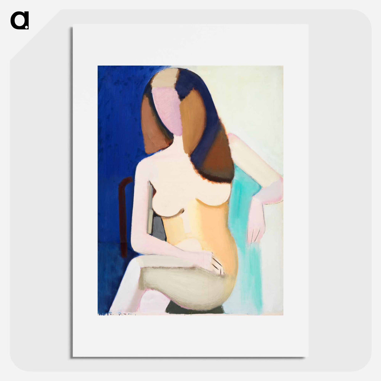 Seated female model - Wilhelm Lundström Poster.