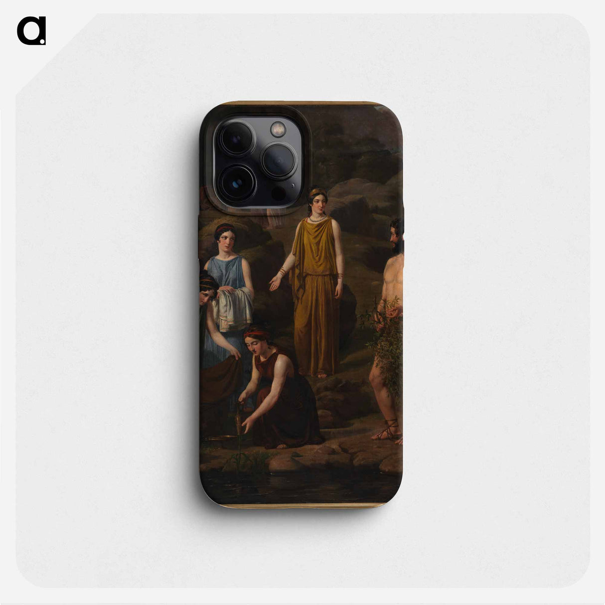 Nausicaa brings the shipwrecked Odysseus' clothes - Wilhelm Marstrand Phone Case.