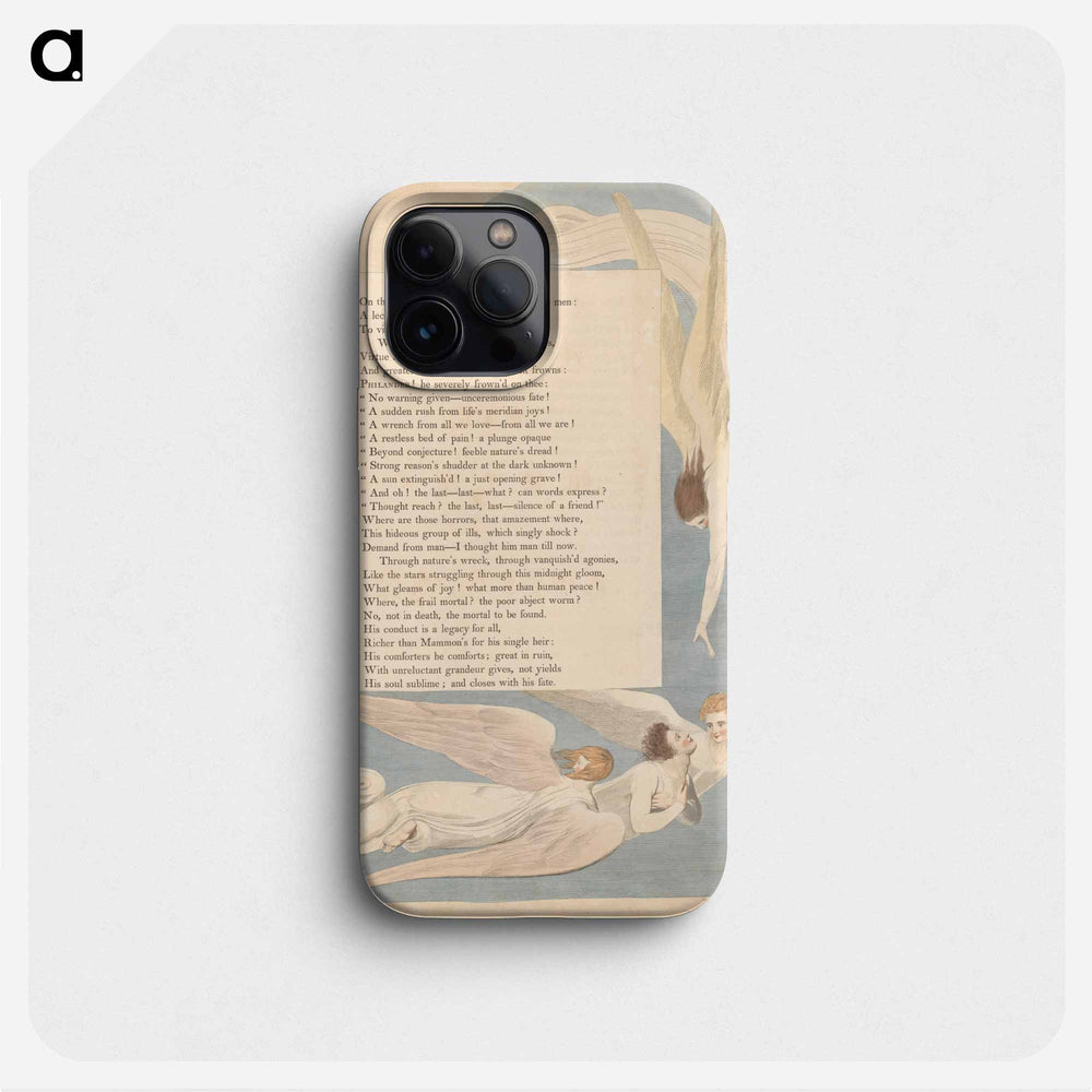 One Radiant Mark; the Deathbed of the Just - William Blake Phone Case.