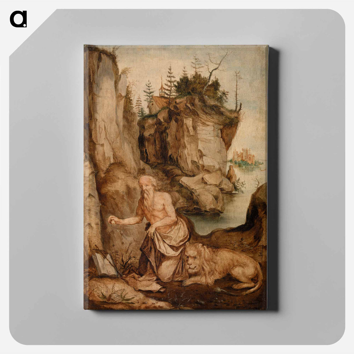 Saint Jerome and the Lion - アルブレヒト デューラー Canvas.