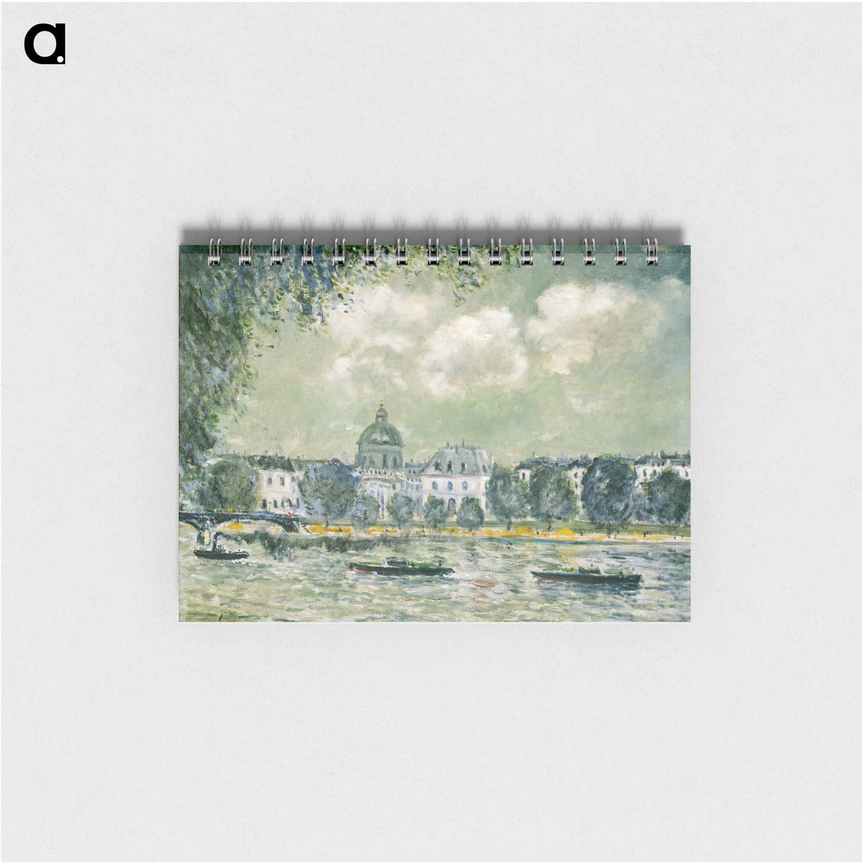 Landscape along the Seine with the Institut de France and the Pont des Arts - アルフレッド シスレー Memo.
