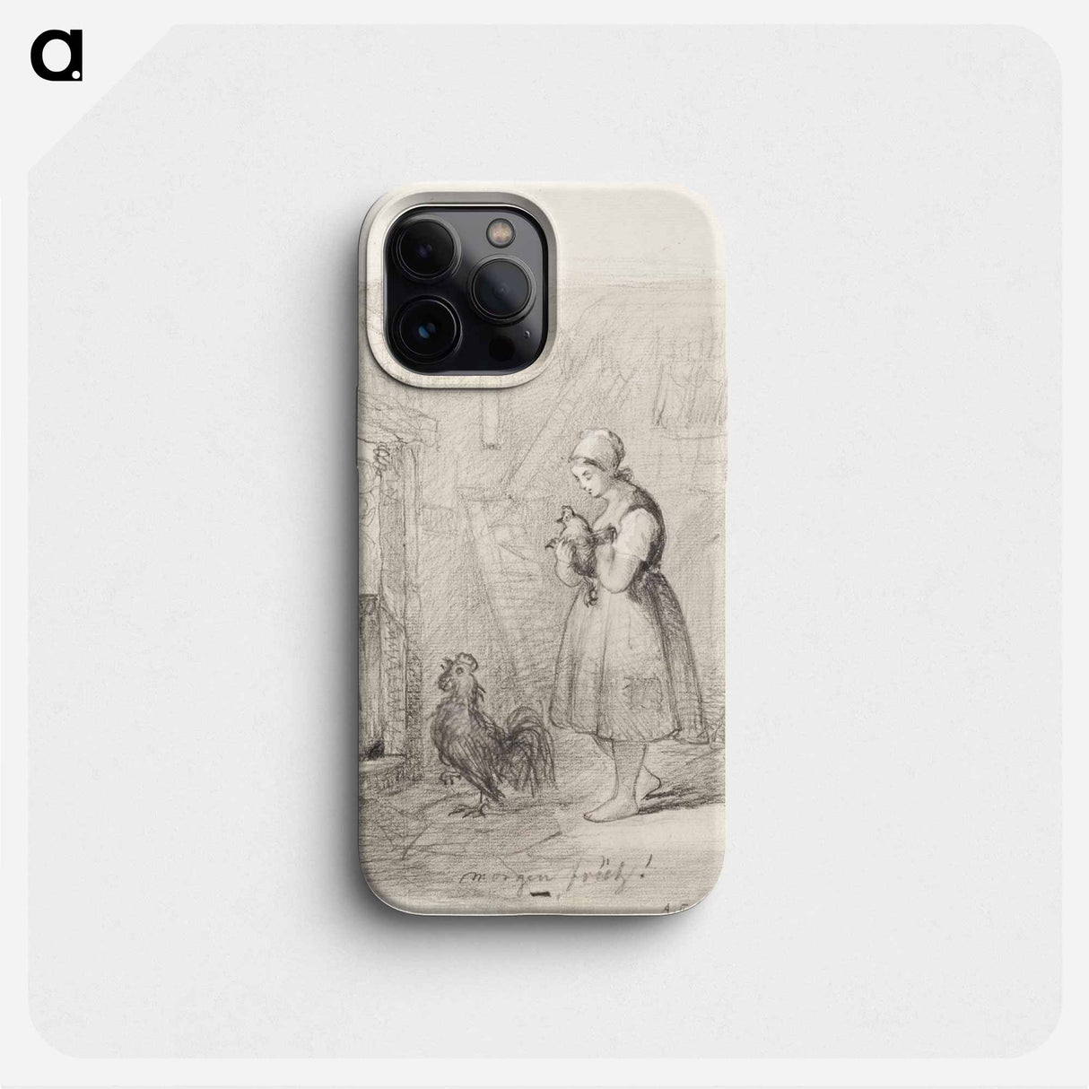 Talonpoikaistyttö kanalassa - アンダース エクマン Phone Case.