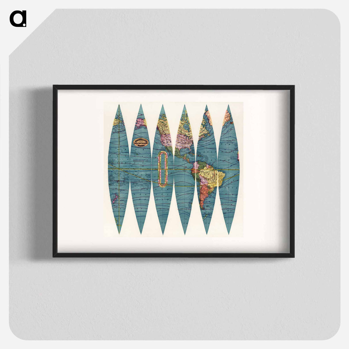 New twelve inch terrestrial globe - アンティーク地図 Poster.