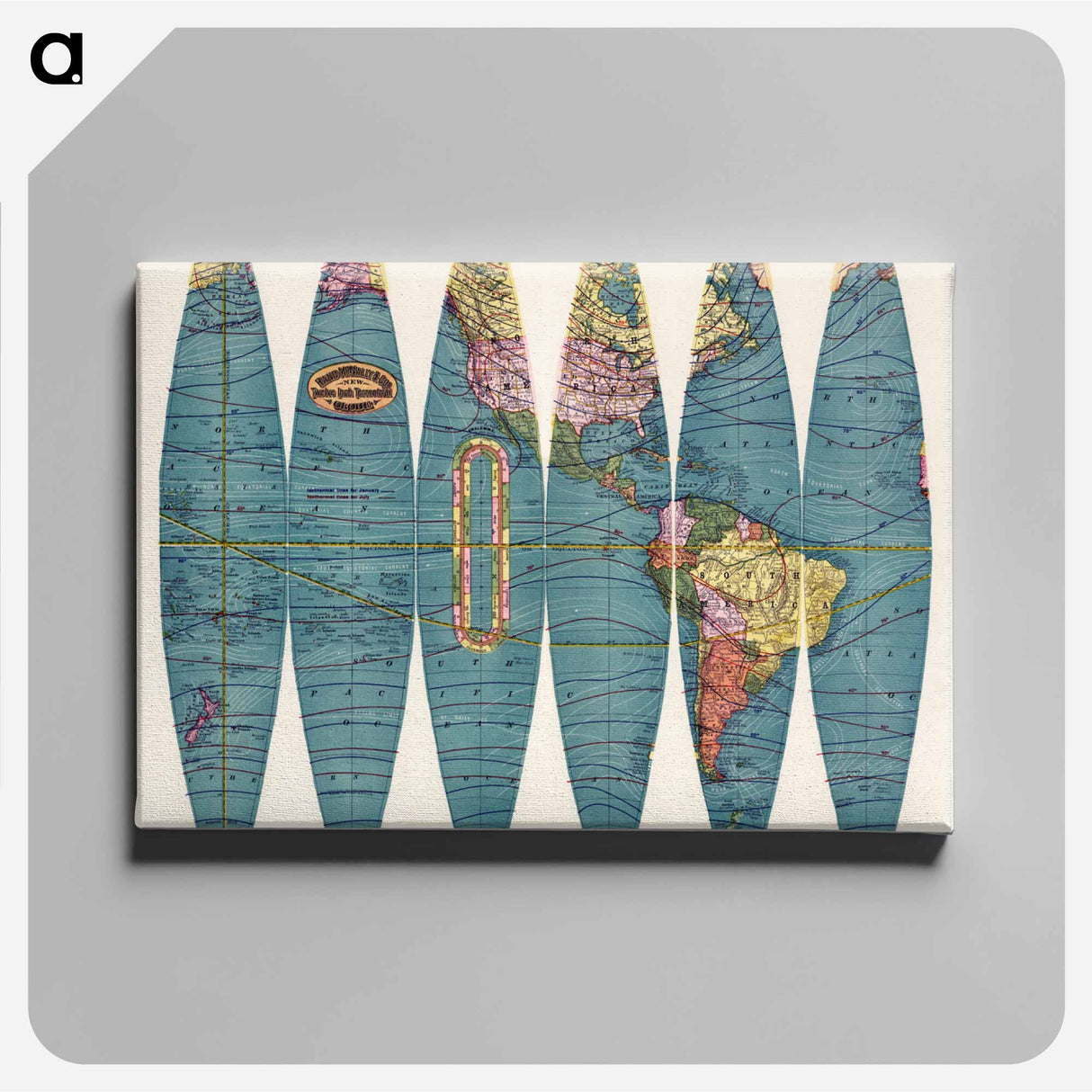 New twelve inch terrestrial globe - アンティーク地図 Canvas.