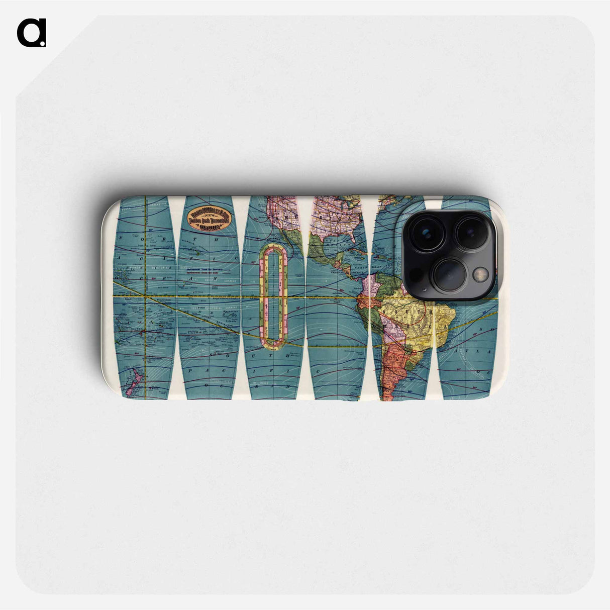 New twelve inch terrestrial globe - アンティーク地図 Phone Case.