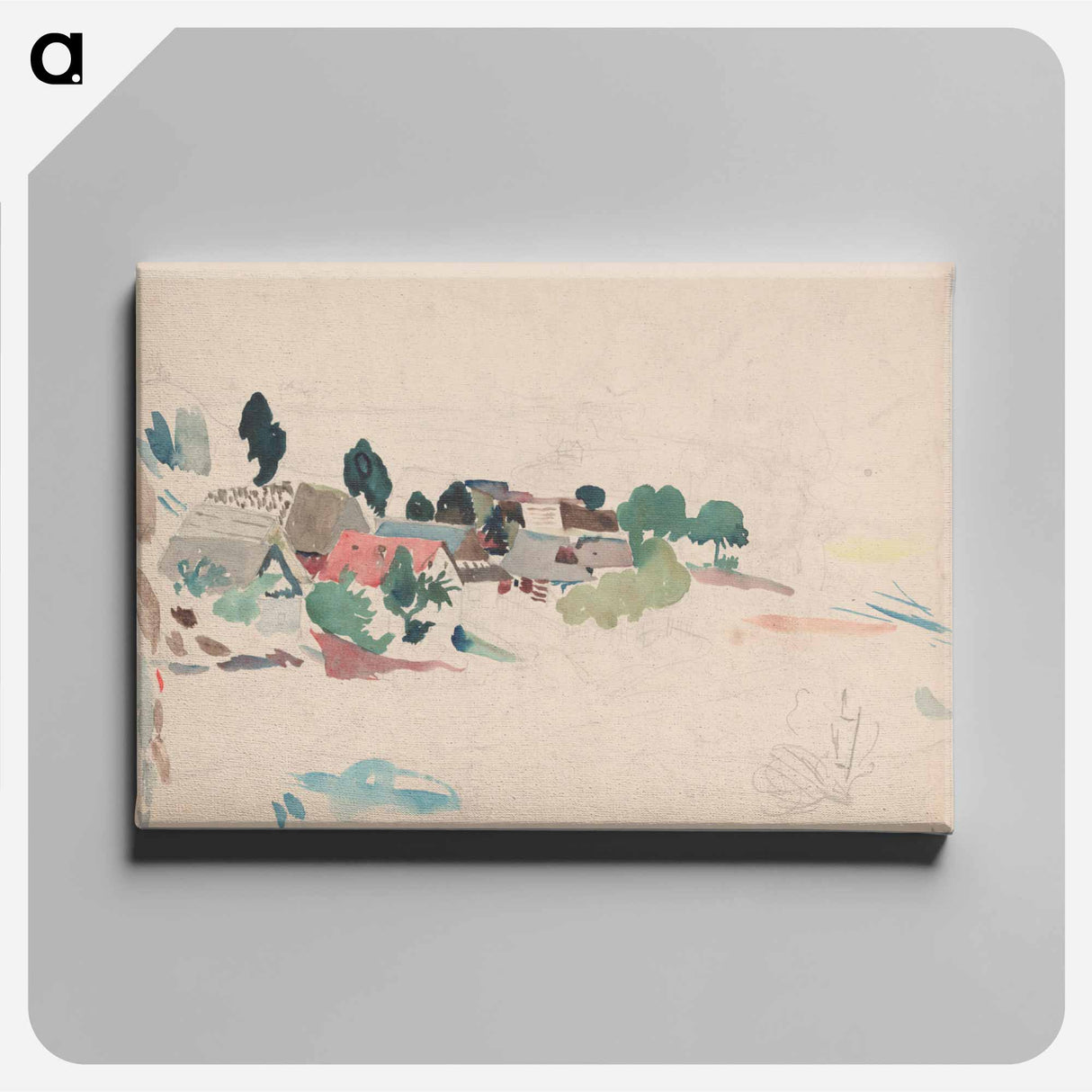 The land and the four characters in the land - アーノルド ピーター ワイズ クビンチャン Canvas.