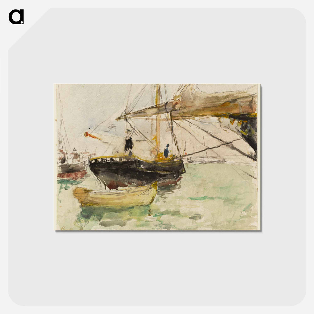 アートポストカード-The Front of a Yacht
- ベルト モリゾ Postcard.