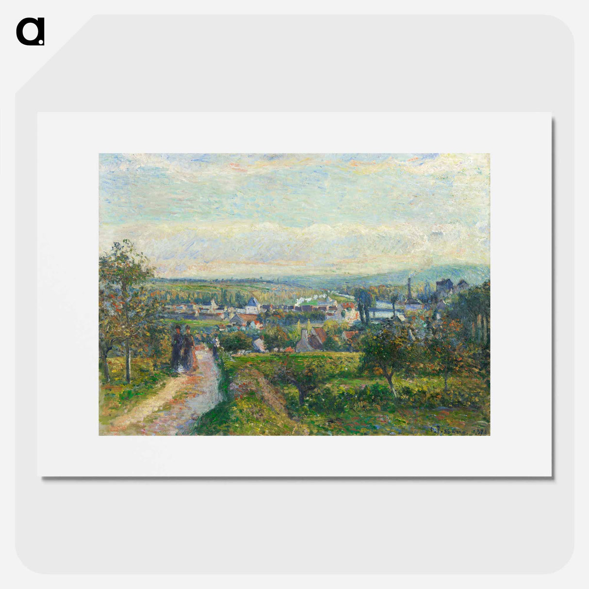 View of Saint-Ouen-l’Aumône - カミーユ ピサロ Poster.